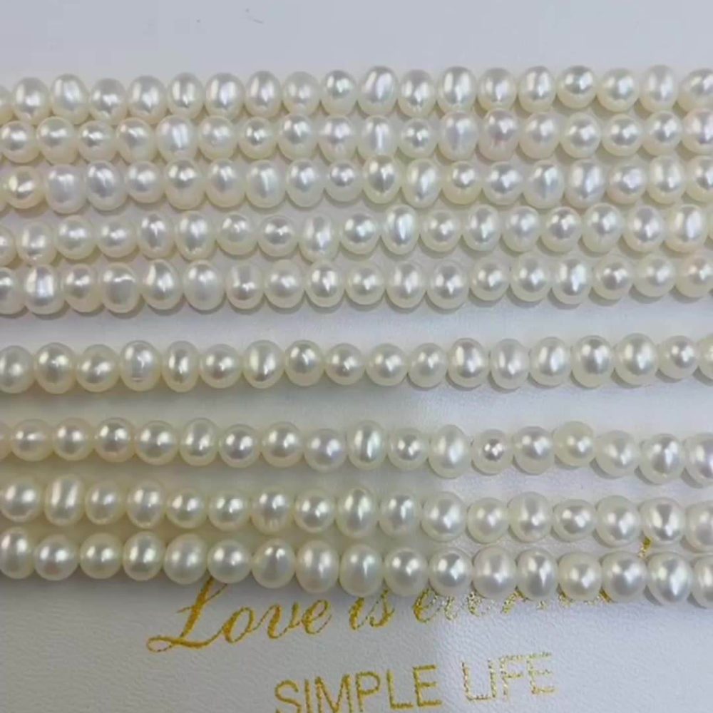 4-5mm Potato Shape White Color AA Grade 1
